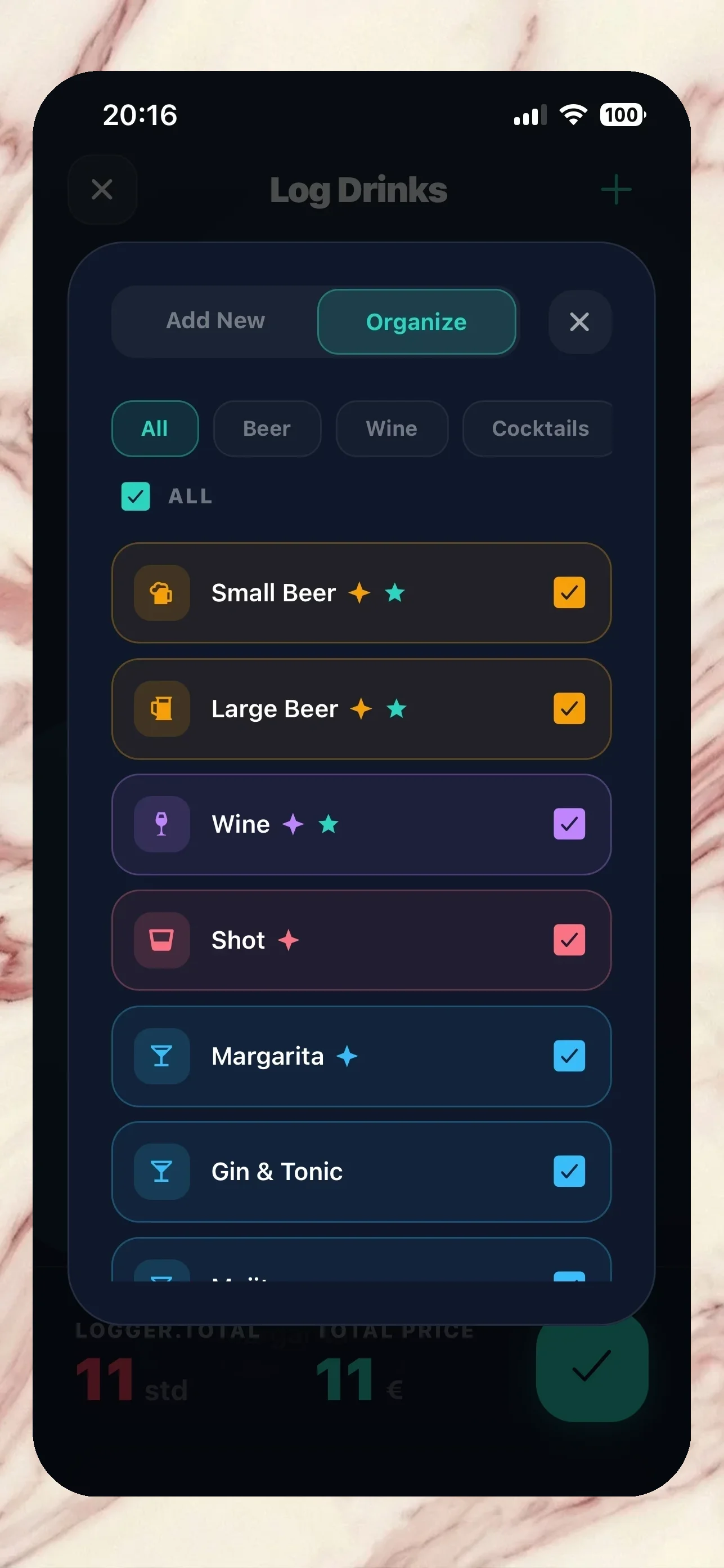 Relimie AI drink search feature
